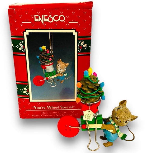 Christmas Ornaments Enesco You're Wheel Special Merry Christmas Teacher Series - Picture 2 of 10